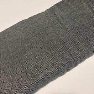 Navy White Herringbone Cotton Blend Fabric 60" Wide 5 Yards Classic